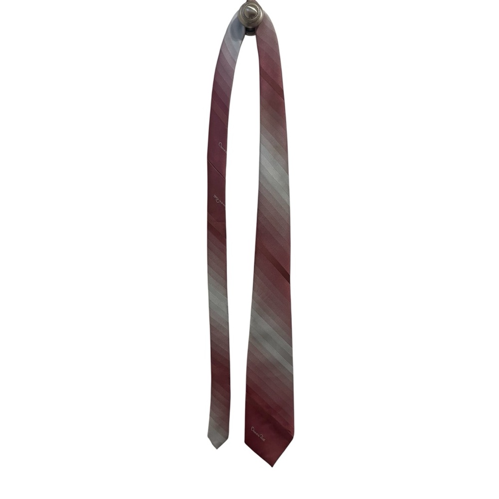 Oscar de la Renta Pink and Gray Tie